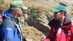 Derek and Matthew stood near the cliffs and gull colony