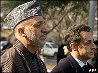 حامد کرز‏‏ئی اور نکولس سرکوزی