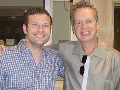 Dermot and funnyman Frank Skinner.