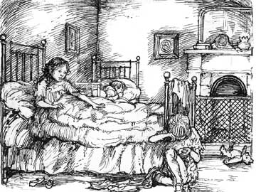 Image from Shirley Hughes'n illustrated edition of 'Peter Pan and Wendy'
