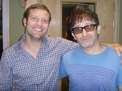 Dermot with Lightning Seeds mainman Ian Broudie.