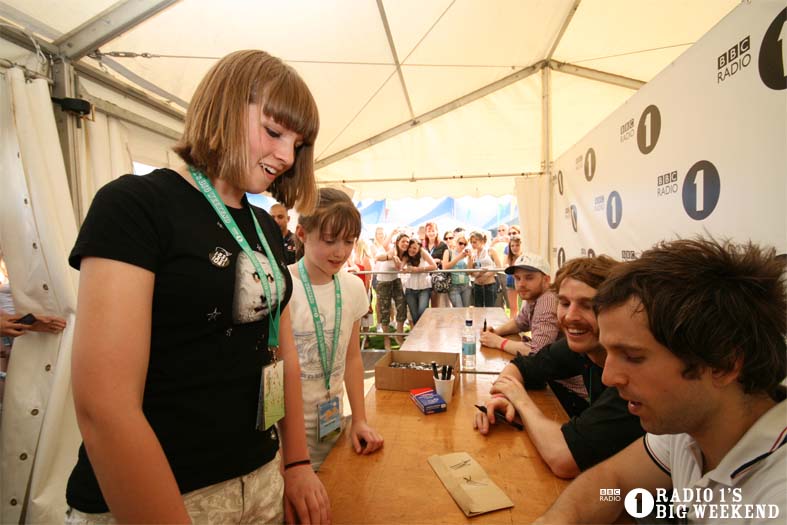 Signing sessions with The Hoosiers