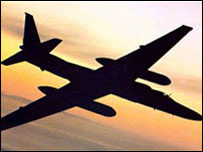Flying at sunset...