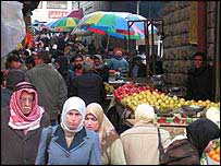 Ramallah'ta pazar yeri