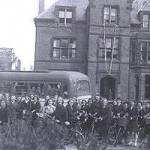 Girls of the Red House (Bridlington Girls' High School)setting off for a picnic to celebrate V.E. Day. Girls of the Red House (Bridlington Girls' High School)setting off for a picnic to celebrate V.E. Day.