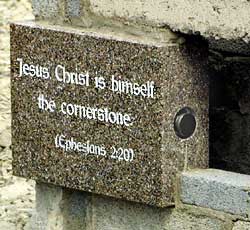 The cornerstone of the monstery