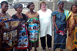 Jenni meets sex workers at the Women's Awareness Centre in Accra, Ghana
