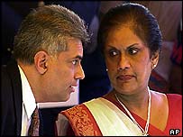 Prêmie e presidente do Sri Lanka
