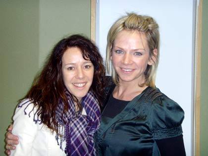 Zoe Ball with songstress Jem during her stint sitting in for Dermot.