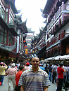 Chris standing in one of the             streets of The Old Town.