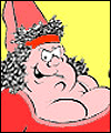 A Fat Slag dressed as Maid Marian. (c) IFG/Fulchester Industries.