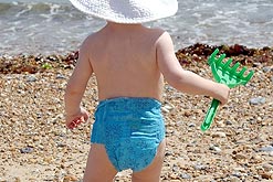 Image: toddler on beach