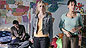 The Doctor, Rose and Trish.