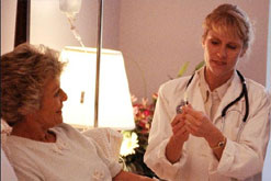 Image: female doctor with patient