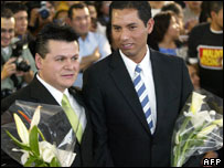 Antonio Medina (à esquerda) e Jorge Cerpa