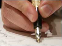 pen writing