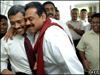 Gotabhaya (L) with President Rajapaksa