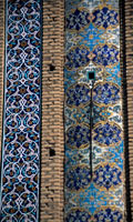 Floral tiled columns in blue, gold and white © Steve Estvanik/iStockphoto
