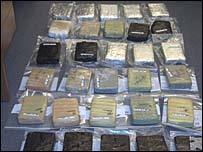 Cocaína apreendida