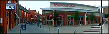 Panoramic view of Norwich's Riverside complex