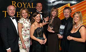 Will Trotter, executive producer, Drama Series, Birmingham; Caroline Langrishe, lead actress, Sons, Daughters and Lovers; Kaye Wragge won Best Actress for Drive; Michael French won Best Actor for Sons, Daughters & Lovers; Sarah Lancashire won Best New Talent for directing Viva Las Blackpool; Mal Young, Head of Continuing Drama Series and Serena Cullen, executive producer of the Afternoon Plays