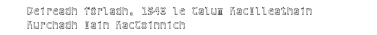 Deireadh fòrladh