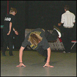 A boy dancing