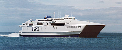 Larne's high speed ferry on the Short Sea Crossing - P&O's SuperStar Express