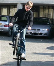 Jay Hutchinson on his bike