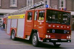 Fire Engine leaving the station