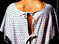 Patient in gown
