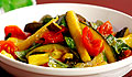 Courgettes, Cherry Tomatoes and Basil