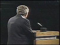 Imagem de TV do debate