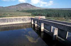 View of the Dunnywater waterworks at the entrance to the Binnian Tunnel