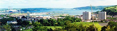Birds eye view of Larne