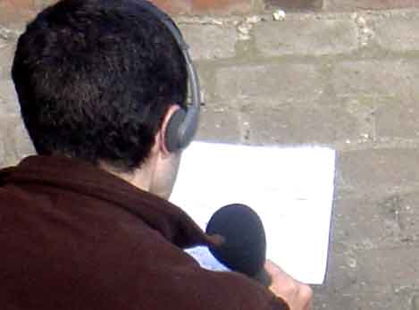 Dan learning to record his interivew