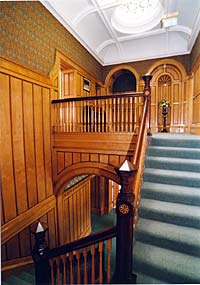 An example of the richly panelled walls and decorative ceilings in Drumalis