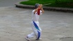 Man practising with a sword.