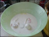 bowl with batter in