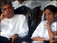 UNP leader Ranil Wickramasinghe with Tamara Dissanayake (photo Elmo Fernando)