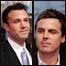 Os irmãos Ben e Casey Affleck, que têm diferença de altura