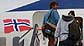 Boarding an aeroplane