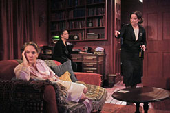 Zoe Waites (Melitta), Nicola Walker (Paula), and Clare Higgins (Mrs Klein) in Mrs Klein at the Almeida Theatre. Photo by John Haynes.