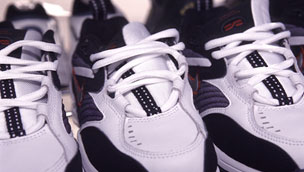 Close-up of trainers