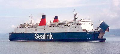 Galloway Princess was one of the last vessels to work the Larne - Stranraer service.
