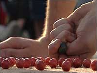 Close up of marbles