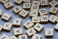 Scrabble tiles