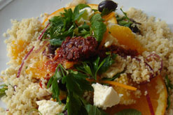 Jill Dupleix’s couscous with orange, feta and mint