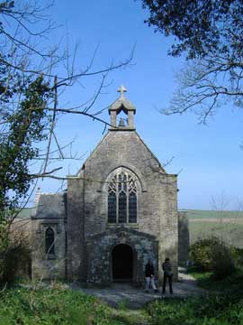 Tregaminion Chapel, where the memorial service for Daphne du Maurier was held