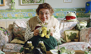Letty with her frogs